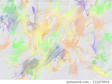 水彩顏料的彩色背景 水彩顏料的彩色背景 112879958