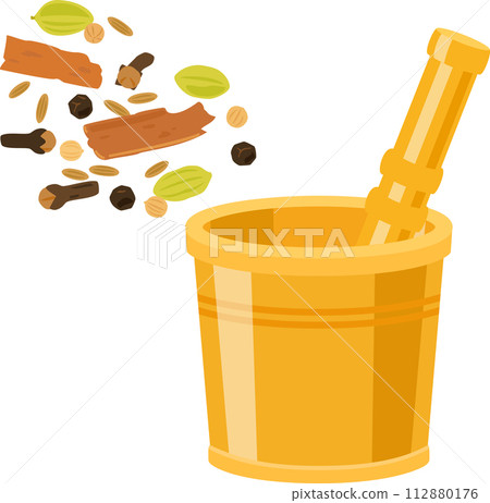 黃銅香料研磨機和整個香料 112880176