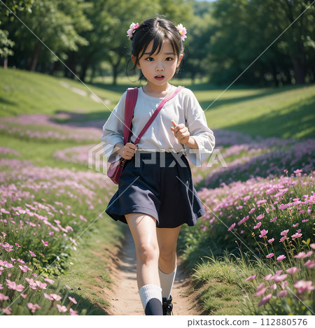 走在花田裡的小女孩 AI 圖像 AI 照片 AI 生成 AI 凹印 走在花田裡的小女孩 AI 圖像 AI 照片 AI 生成 AI 凹印 112880576
