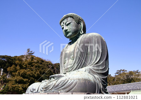 Kamakura Great Buddha Kotokuin side view Kamakura Great Buddha Kotokuin side view 112881021