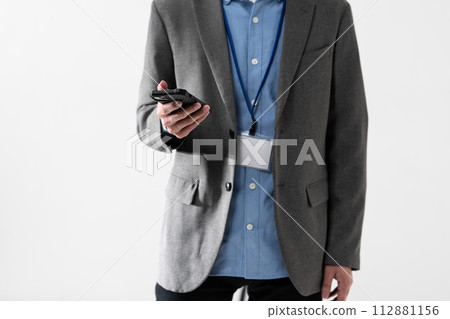 A man with a smartphone A man with a smartphone 112881156