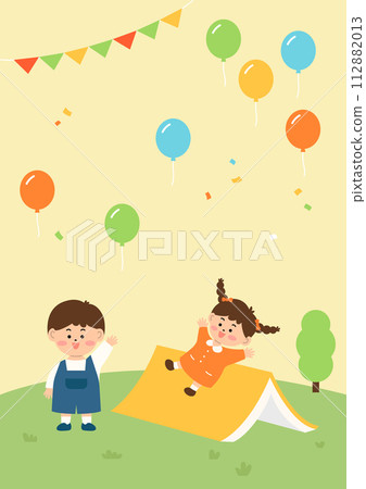 Vector illustration of cute children. 112882013