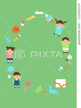 Vector illustration of cute children. 112882014