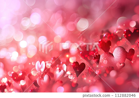 a romantic Valentine's Day background with a blend of soft pink and heart shaped elements a romantic Valentine's Day background with a blend of soft pink and heart shaped elements 112882046