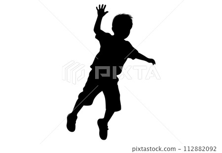 Kids jumping silhouette, set child jump logo icon design vector Kids jumping silhouette, set child jump logo icon design vector 112882092