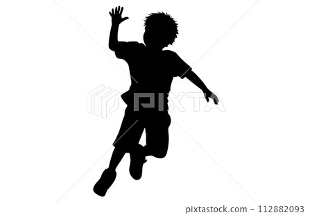 Kids jumping silhouette, set child jump logo icon design vector Kids jumping silhouette, set child jump logo icon design vector 112882093
