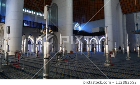 Blue Mosque, a place of worship where men pray [Malaysia] 112882552