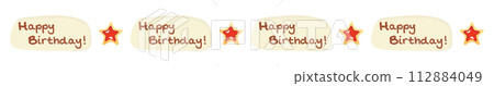 Line illustration of birthday chocolate plate Line illustration of birthday chocolate plate 112884049
