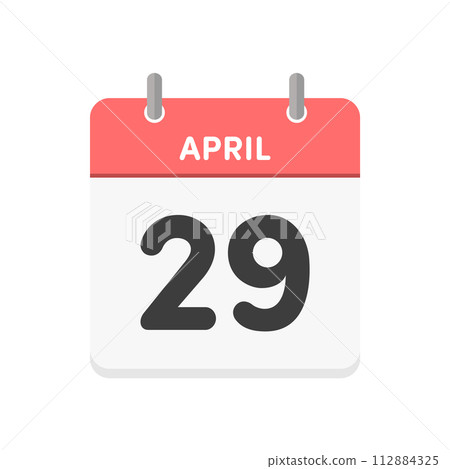 April 29th/April 29. Daily calendar icon - 4/29 and Showa Day image material 112884325