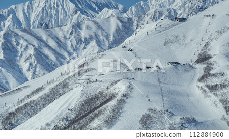 Happo-One Ski Resort and the Northern Alps Distant View 112884900