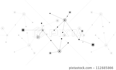 Science and technology concept with molecules. Vector illustration 112885866