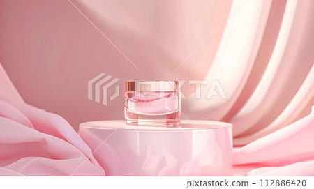 Face cream moisturiser, skincare and bodycare product on pink background, spa and organic beauty cosmetics for natural skin care routine Face cream moisturiser, skincare and bodycare product on pink background, spa and organic beauty cosmetics for natural skin care routine 112886420