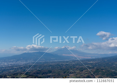 從伊豆天際線西谷町停車場看到的富士山風景 從伊豆天際線西谷町停車場看到的富士山風景 112887031