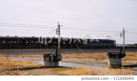Electric locomotive running on the Ryomo Line Electric locomotive running on the Ryomo Line 112888069