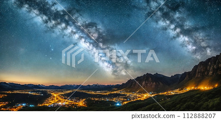 Awe-inspiring night skies, including stars, the Milky Way, celestial events like meteor showers 112888207