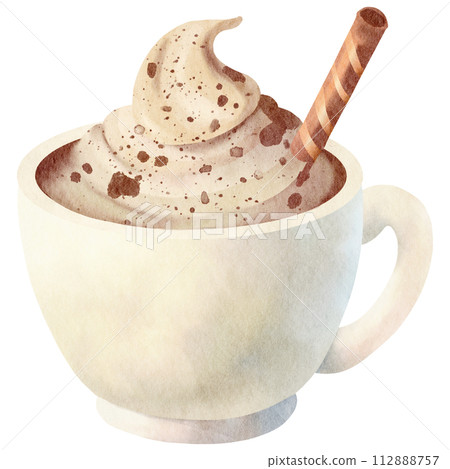 watercolor coffee chocolate 112888757