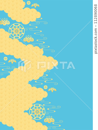 Background material - Japanese pattern (Children's Day image) 2-2 vectors 112890068
