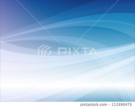 Dreamy wave background material_marine blue 112890478