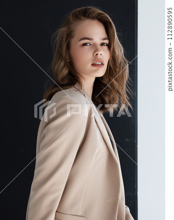 Natural look. Beauty model woman . Model test 112890595