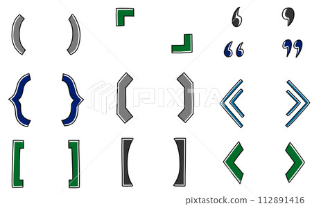 寬鬆簡單的牙套設定純色 112891416