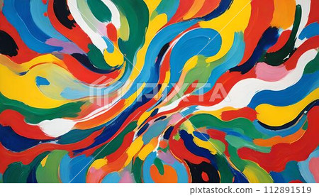 colorful abstract painting,art,colorful oil painting art 112891519