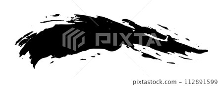 模擬觸感材質：毛筆質感墨水墨水筆刷圖案波浪紋毛筆手寫素材。筆觸 112891599