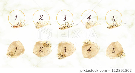 數位和金色閃光處理集向量 112891802