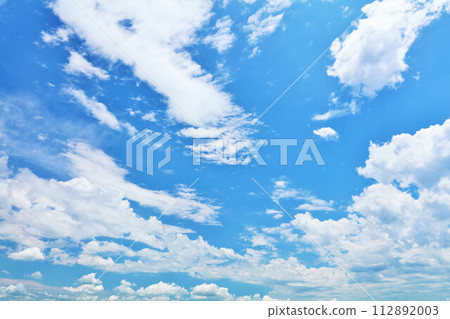 Summer blue sky and clouds 112892003