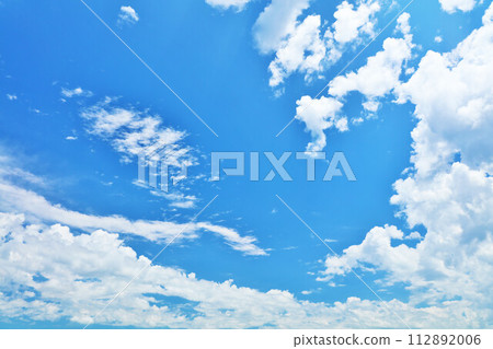 Summer blue sky and clouds 112892006