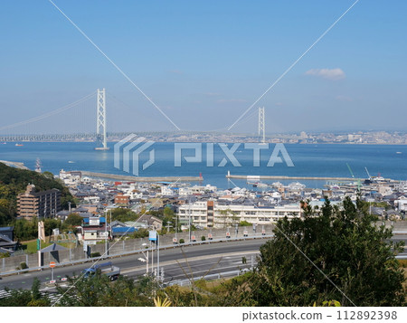 明石海峽大橋的景色 明石海峽大橋的景色 112892398
