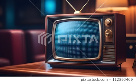 Old retro TV, television in vintage style of 1960s 112893469