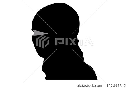 Muslim woman in hijab fashion silhouette, Woman Hijab Silhouette Vector Design 112893842