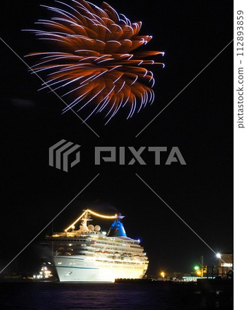 Shizuoka Prefecture, Departing Artania and farewell fireworks, March Shizuoka Prefecture, Departing Artania and farewell fireworks, March 112893859
