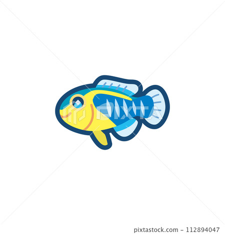 Illustration of a cute Ryukyu cat sparrow 112894047