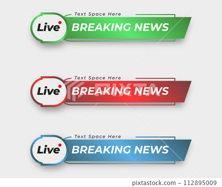 set tv news bar. bars newspaper. social media bars. Television broadcast media title banner. title bar set tv news bar. bars newspaper. social media bars. Television broadcast media title banner. title bar 112895009