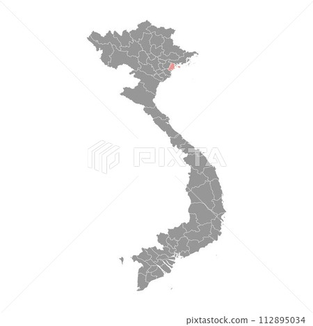 Haiphong map, administrative division of Vietnam. Vector illustration. Haiphong map, administrative division of Vietnam. Vector illustration. 112895034