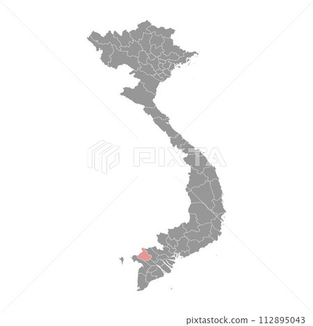 An Giang province map, administrative division of Vietnam. Vector illustration. An Giang province map, administrative division of Vietnam. Vector illustration. 112895043