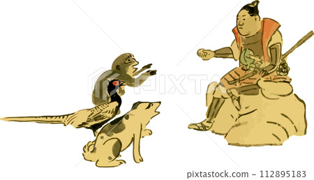 桃太郎與猴子、野雞和狗_桃太郎 桃太郎與猴子、野雞和狗_桃太郎 112895183