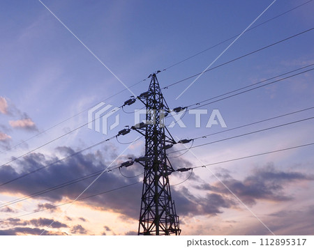 Scenery with a steel tower 112895317