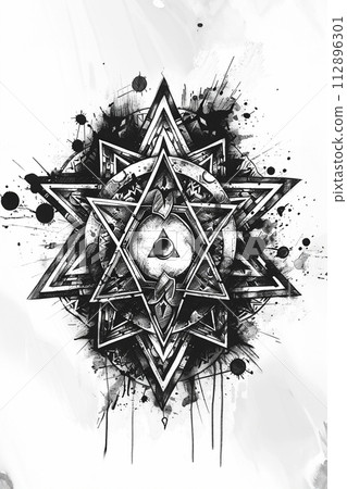 Celestial magic mystical and esoteric Illustration Celestial magic mystical and esoteric Illustration 112896301