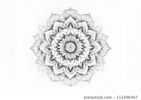 Outline drawing for mandala. Coloring book. Outline drawing for mandala. Coloring book. 112896407