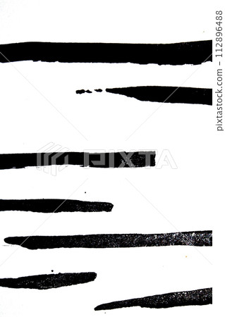 Abstract black and white brush strokes painted on white paper.background. Abstract black and white brush strokes painted on white paper.background. 112896488