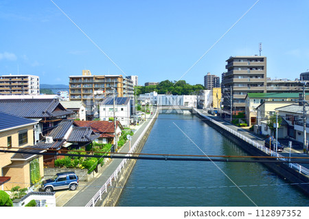 Chikuhi Line train window view from Echizen-Maebaru Station to Meinohama Station (2022) 112897352