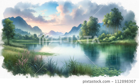 green lake wallpaper 112898307
