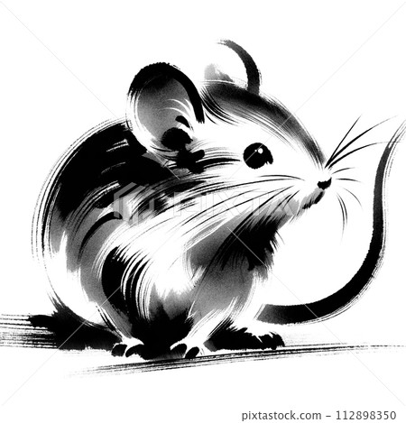 cute mouse silhouette 112898350