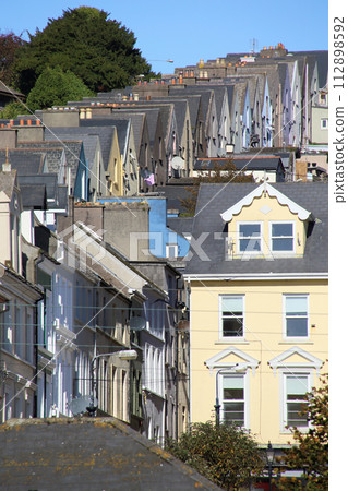 clustered houses in the city of Cobh, Ireland clustered houses in the city of Cobh, Ireland 112898592