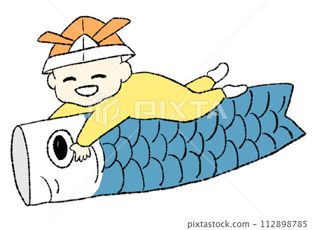 寶寶騎鯉魚旗 112898785