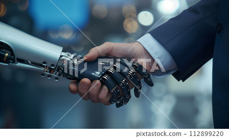 機器人和人類握手 112899220