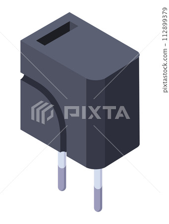 Charger isometric icon. USB socket plug in. Mobile phone charger, charging equipment. Vector illustration for web design isolated on white background Charger isometric icon. USB socket plug in. Mobile phone charger, charging equipment. Vector illustration for web design isolated on white background 112899379