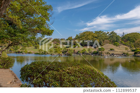Beautiful scenery inside Suizenji Park, Kumamoto Beautiful scenery inside Suizenji Park, Kumamoto 112899537